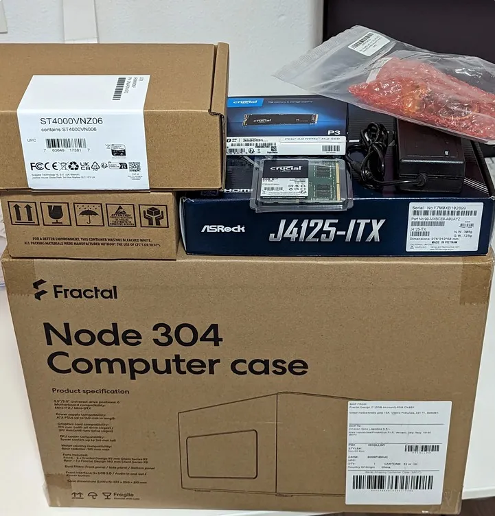 Packaged parts for the NAS